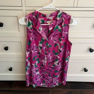 J.Crew Factory Pink Floral Blouse Size 4